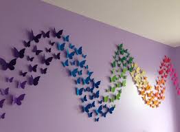 Scatter fluttering butterflies wall decals around the bedroom. 3d Wall Art Wall Decals Wall Stickers 3d Butterflies Choose From 48 Colors Butterfly Wall Decor Paper Wall Decor Butterfly Decorations