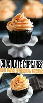 Chocolate Cupcakes With Orange Buttercream Frosting Frugal Mom Eh Cupcake Recipes Orange Buttercream Frosting Recipes