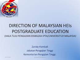 Jul 10, 2013 · kepelbagaian etnik di malaysia 1. Direction Of Malaysian Heis Postgraduate Education Hala Tuju Pengajian Siswazah Ipta Universiti Di Malaysia Zarida Hambali Jabatan Pengajian Tinggi Kementerian Ppt Download