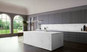The stone's edge is mitered to achieve the added thickness (rather than building up on a 20mm stone benchtop by layering multiple slabs; Benchtop Cheat Sheet Caesarstone S Pricing Explained