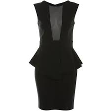Miss Selfridge Black Peplum Bodycon Dress 21 Liked On Polyvore Featuring Dresses Robes Vestidos Peplum Dress Outfit Black Peplum Dress Lil Black Dress