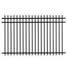 5ft Black Chain Link Fence Gate Tuffbilt Cascade Heavy Duty 5 Ft H X 8 Ft W Black Aluminum Pre Assembled Fence Panel 73003515 The Home Depot Metal Fence Panels Steel Fence Panels Aluminum Fence