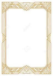 Art Deco Page Border Vector Free Art Deco Borders Frame Border Design Art Deco Decor
