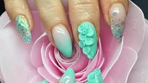 There are 309 acrylic mint nails for sale on etsy, and they cost $16.96 on average. Acrylic Nails Mint Green 3d Flowers Youtube