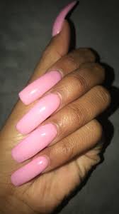 Pink nails…a color that binds all women together. Square Long Acrylic Nails Pink Nail And Manicure Trends