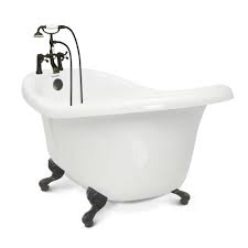 Mirolin white acrylic rectangular bathtub with center drain (common: Small Bathtub For Sale Novocom Top