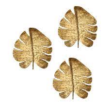 Buy metal leaf wall art and get the best deals at the lowest prices on ebay! 3 Gold Metal Leaves Wall Decor