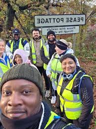 This afternoon we joined James Dundon from @bbccornwall at a wet and windy  Par Track as part of the BBC's 1000 mile Three-Legged Walk in aid of BBC  Children in Need. James