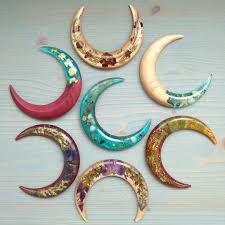 Terrarium Hair Moons By Woodberryart Resin Jewelry Making Hair Accessories Epoxy Resin Crafts