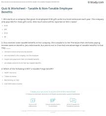 We did not find results for: Quiz Worksheet Taxable Non Taxable Employee Benefits Study Com