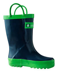 oakiwear kids waterproof rubber rain boots with easy on