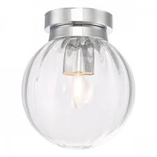 This fixture is safely rated for all damp locations and is easy for anyone to install since all mounting hardware is included. Flush Ceiling Light Polished Chrome Glass Ip44 Lighting Company Uk