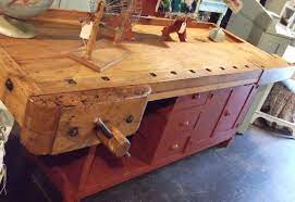 Maybe you would like to learn more about one of these? Antique Reclaimed Workbench Turned Into A Kitchen Island Woodworking Plans Kitchen Kitchen Work Bench Woodworking Square
