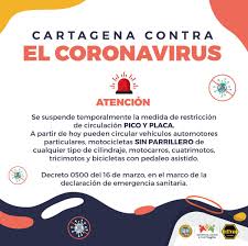 Unos 41.782 autos ingresaron al carril izquierdo de la vía y 380 camiones. Alcaldia De Cartagena Ar Twitter Atencion Para Permitir La Efectividad De Las Medidas Que Previenen La Propagacion Del Covid 19 Se Emite Decreto Que Suspende Pico Y Placa De Motos Y Vehiculos
