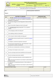 hsef0921 3 chemical transport checklist