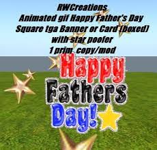 Dad and baby singing for the second time. Second Life Marketplace Animated Gif Happy Father S Day Square Banner Card With Star Poofer Boxed