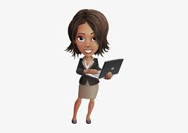 Happy business woman pointing to copyspace. Contact A Web Specialist Woman Cartoon Business Png 260x501 Png Download Pngkit