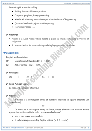 Matrices And Determinants Definitions And Formulae Mathematics 11th Mathematics Math Formulas Physics Notes