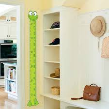 Cute Interesting Cartoon Frog Green Baby Children Height Measure Wall Stickers Kids Room Decoration Child Play Room Growth Chart
