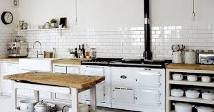 All White Kitchen Beautiful White Aga Mixing Traditional Cooking With A Faster Dual Fuel Module White Kitchen Rustic Painted Kitchen Floors Kitchen Flooring