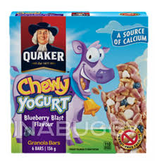 Quaker chewy blueberry yogurt granola bars are made with 16 grams of whole grains, real blueberry pieces, a delicious layer of yogurt flavored coating and . Quaker Chewy Yogurt Blueberry Blast Flavour Granola Bars 6pk 156g Freshco Toronto Gta Grocery Delivery Inabuggy