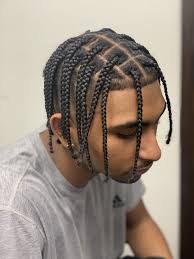 Length is a key part of a haircut but is so is the part, bangs. Men S Box Braidz Long Hair Styles Men Mens Braids Hairstyles Mens Twists Hairstyles