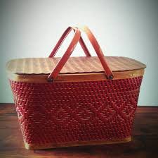 Vintage Red Man Picnic Basket Vintage Picnic Basket Vintage Picnic Picnic Basket