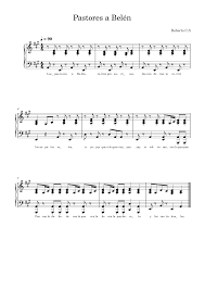 Los Pastores A Belen Villancicos Pastores A Belen Sheet Music For Piano Solo Musescore Com