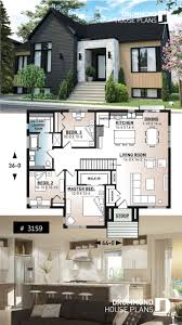 Discover The Plan 3159 Scandia Which Will Please You For Its 3 Bedrooms And For Its Scandinavian Styles Modern House Plan House Blueprints House Plans