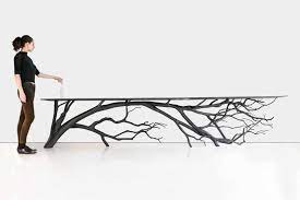 Superb looking furnishings for house and garden, all made from materials found in the woods. Bilbao Console Tree Branch Table By Sebastian Errazuriz