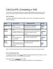 Completing a 1040 requires students to complete a 1040 form for individuals with a variety of backgrounds and personal your new account will provide you with access. Ee2caggk6kpxlm