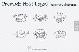 Download Premade Nest Logos Svg Illustration Graphic By Artsbynaty Creative Fabrica Binatang PSD Mockup Templates