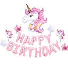 Product title unicorn happy birthday banner/unicorn party supplies. 19pcs Unicorn Helium Foil Balloons Happy Birthday Letter Ballon Party Decor Shopee Malaysia