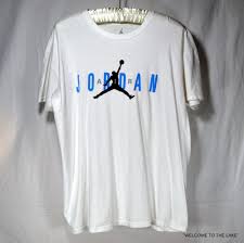 Black And White Jordan Shirt Air Jordan T Shirt Jumpman Logo White Black Blue Size 2xl Free Shipping White And Black Shirts Jumpman Logo