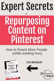 The Ultimate Guide To Repurposing Content On Pinterest Repurposing Content Marketing Strategy Social Media Social Media