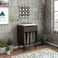 Go back in time with the novogratz concord turntable stand.you will love the hairpin legs and simple open design of this engineered wood record player stand. Amazon Com Novogratz Brittany Walnut Turntable Stand Furniture Decor