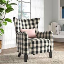 Black And White Plaid Accent Chairs Albany Wingback Chair Joss Main In 2020 Armchair Wingback Chair Furniture