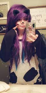 Scene Girl Purple Hair Blue Extensions Rawring 20s Blue Hair Purple Hair Scene Girls