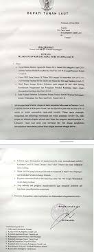 Maybe you would like to learn more about one of these? Surat Edaran Bupati Tanah Laut Tentang Pelaksanaan Idul Fitri 1 Syawal 1441 H