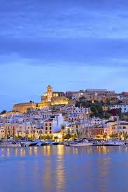 Print Of Twilight Over Old Ibiza Town Ibiza Balearic Islands Spain In 2020 Ibiza Town Balearic Islands Ibiza