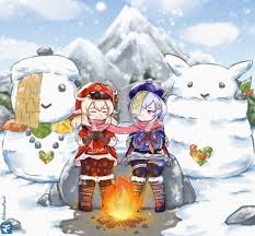 She's said to be a bartender at the bar and for sure there are loli grown ups in this world. Klee And Qiqi Having Fun In The Snow Around A Campfire While Enjoying Some Hot Cocogoat Milk They Also Have Finished Making Their Snow In 2021 Fan Art Impact Anime