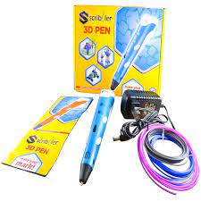 Amazon Com Scribbler 3d Pen For Printing In The Air 3d Drawing Pen For Doodling 3d Printing Pen Art Tool With 3 Loops Of Plasti 3d Drawing Pen Pen Art 3d Pen