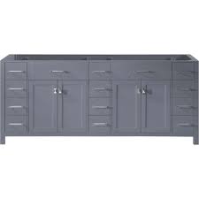 Get the bath vanity cabinets you want from the brands you love today at sears. Virtu Usa Caroline Parkway 78 In W Bath Vanity Cabinet Only In Gray Md 2178 Cab Gr The Home Depot