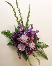 Heaven scent floral shop is your real local florist serving bakersfield, ca. Lavender Reflections Standing Spray Funeral In Topeka Ks Absolute Design By Brenda
