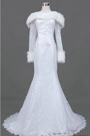 Sheath Column Trumpet Mermaid Court Train Lace Wedding Dress 237 00 Winter Wedding Dress Fur Wedding Dresses Lace Wedding Dresses Unique