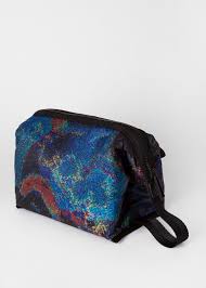Men S Oil Slick Print Recycled Polyester Wash Bag Paul Smith Asia