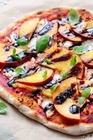 Peach Goat Cheese Balsamic Pizza Recipe Peach Recipes Savory Peach Recipe Cooking