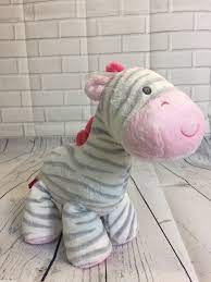 Carter 039 S Zebra Waggy Musical Plush Toy Moves Amp Plays Lullaby New Ebay Musical Plush Plush Toy Toys