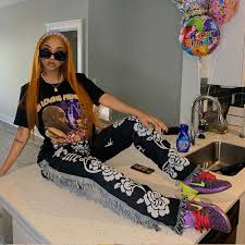 Women Vintage Side Tassels Patchwork Striped Print Jogger Pant Women  Clothing 2021 Casual Streetwear Bodycon Sweat Pants