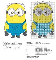 the minion dave from despicable me cartoon movie cross